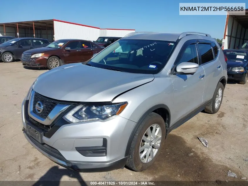 2017 Nissan Rogue S/Sv VIN: KNMAT2MT2HP566658 Lot: 40471925