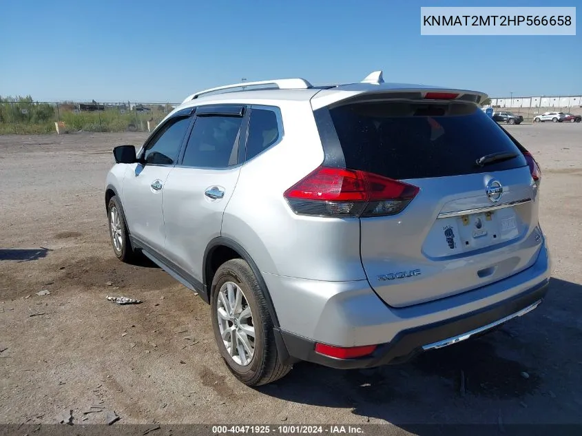 2017 Nissan Rogue S/Sv VIN: KNMAT2MT2HP566658 Lot: 40471925