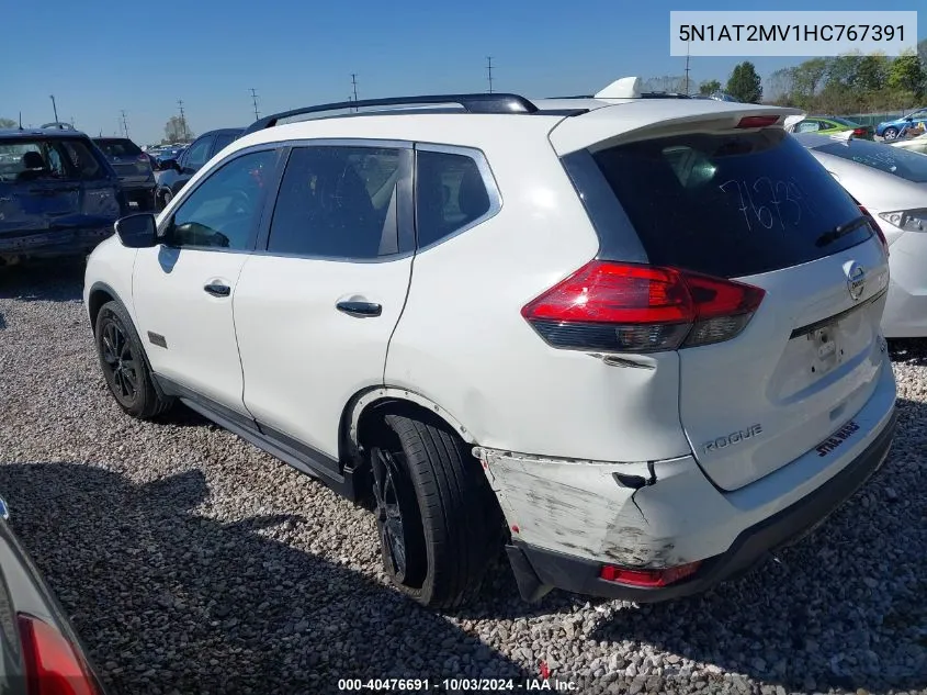 2017 Nissan Rogue Sv VIN: 5N1AT2MV1HC767391 Lot: 40476691