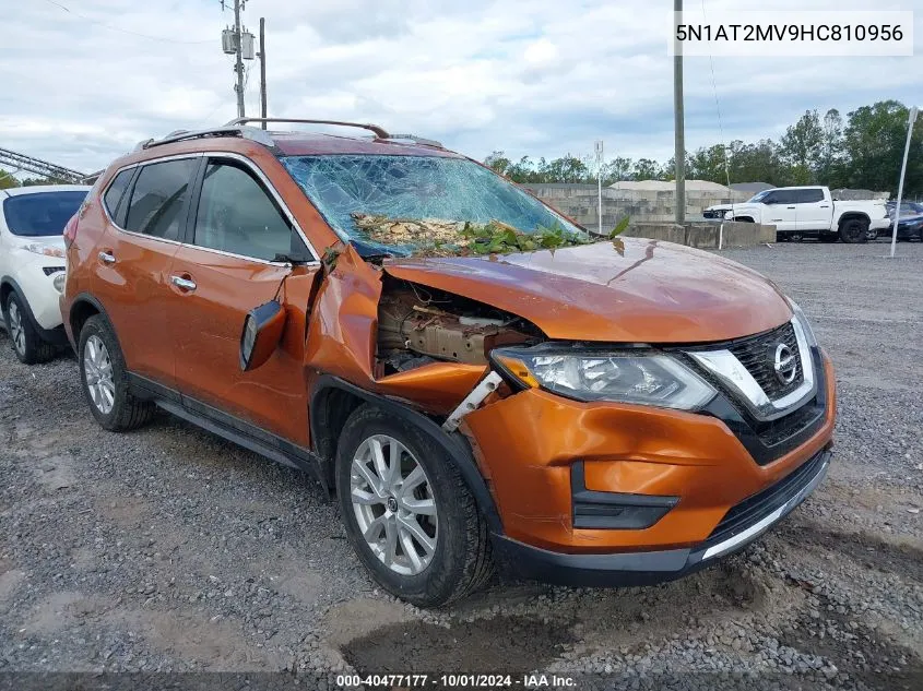 2017 Nissan Rogue Sv VIN: 5N1AT2MV9HC810956 Lot: 40477177