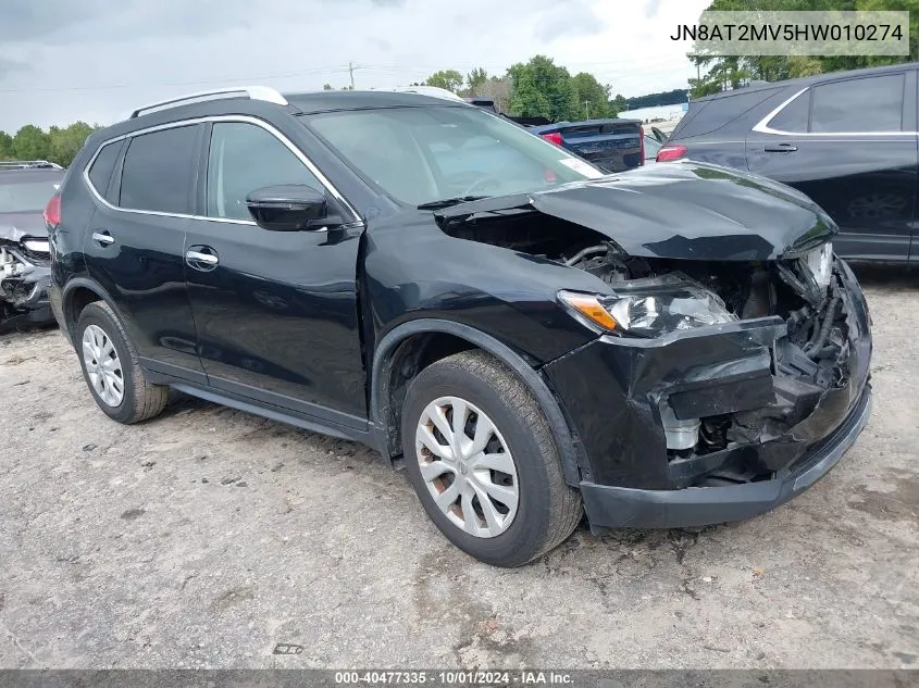 2017 Nissan Rogue S VIN: JN8AT2MV5HW010274 Lot: 40477335