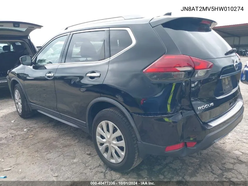 2017 Nissan Rogue S VIN: JN8AT2MV5HW010274 Lot: 40477335