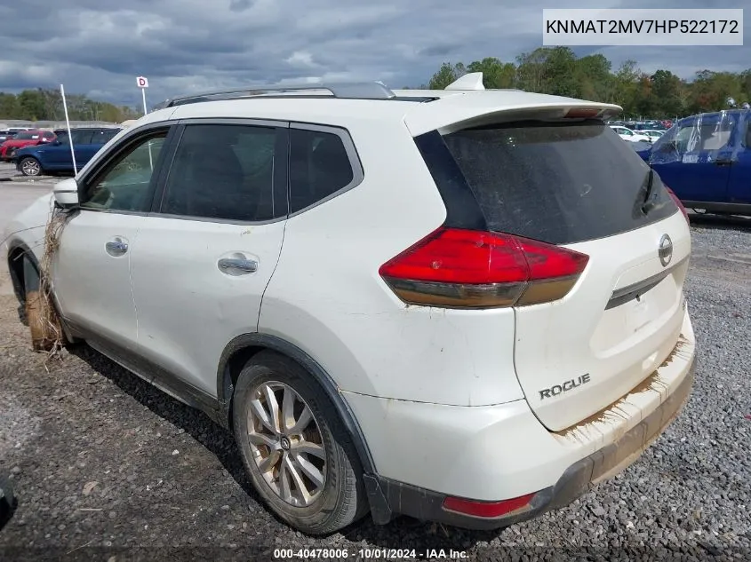 KNMAT2MV7HP522172 2017 Nissan Rogue Sv