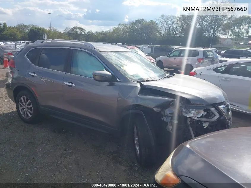 KNMAT2MV3HP567660 2017 Nissan Rogue Sv