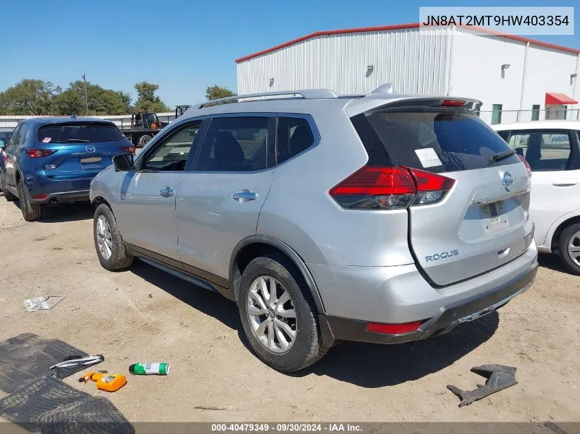 JN8AT2MT9HW403354 2017 Nissan Rogue Sv