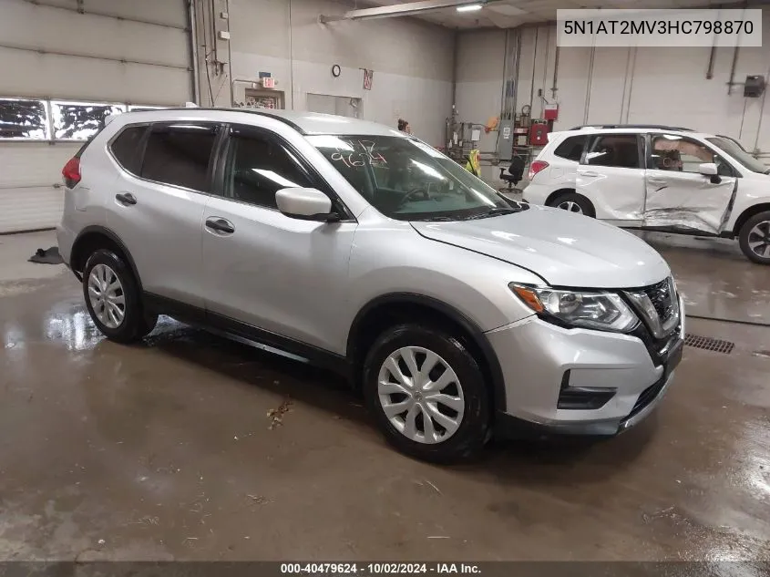 2017 Nissan Rogue S VIN: 5N1AT2MV3HC798870 Lot: 40479624