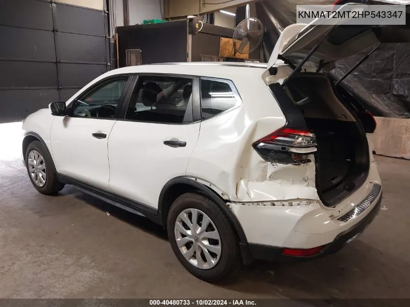 2017 Nissan Rogue S VIN: KNMAT2MT2HP543347 Lot: 40480733