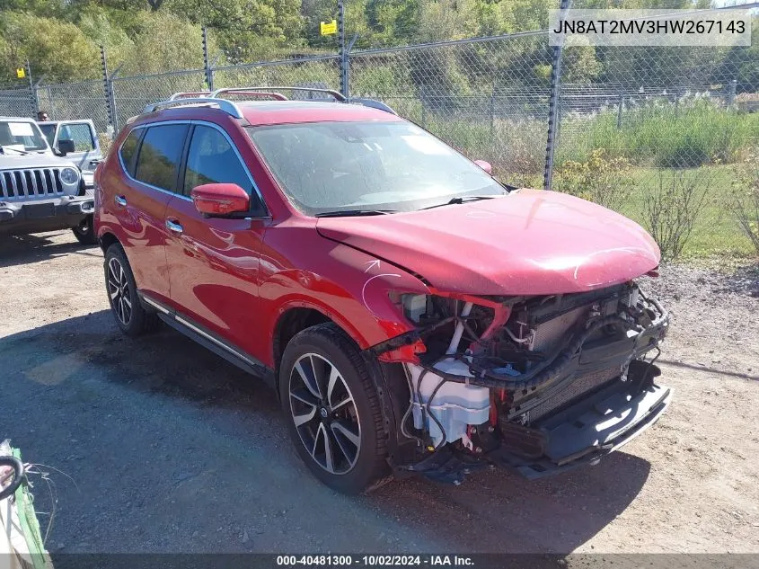 2017 Nissan Rogue Sl VIN: JN8AT2MV3HW267143 Lot: 40481300