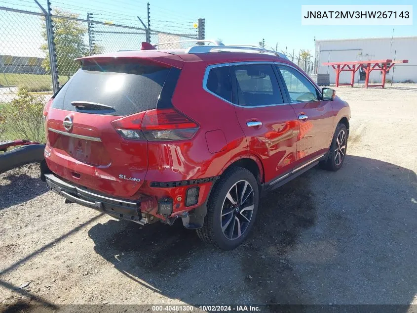 2017 Nissan Rogue Sl VIN: JN8AT2MV3HW267143 Lot: 40481300