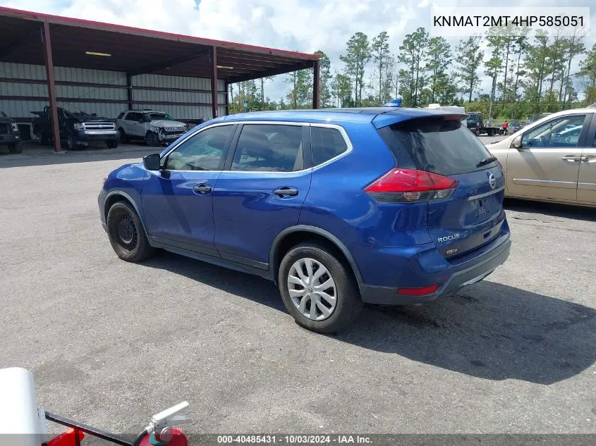 2017 Nissan Rogue S VIN: KNMAT2MT4HP585051 Lot: 40485431