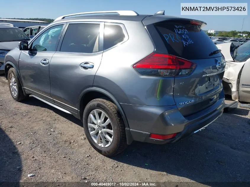 2017 Nissan Rogue Sv VIN: KNMAT2MV3HP573426 Lot: 40489017