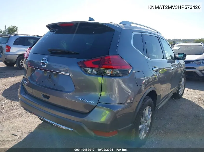 2017 Nissan Rogue Sv VIN: KNMAT2MV3HP573426 Lot: 40489017