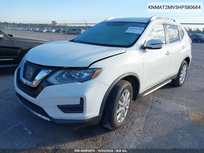 2017 Nissan Rogue Sv VIN: KNMAT2MV5HP580684 Lot: 40493574