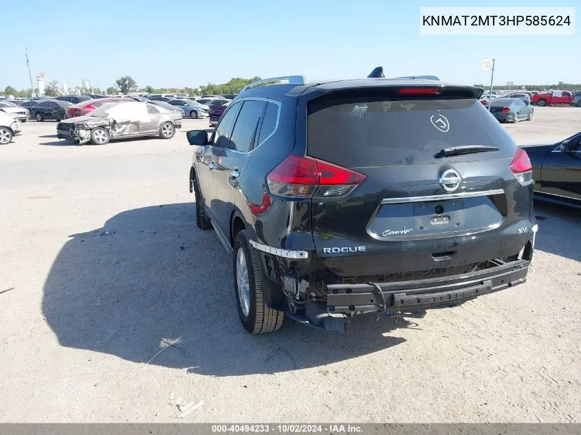 2017 Nissan Rogue Sv VIN: KNMAT2MT3HP585624 Lot: 40494233