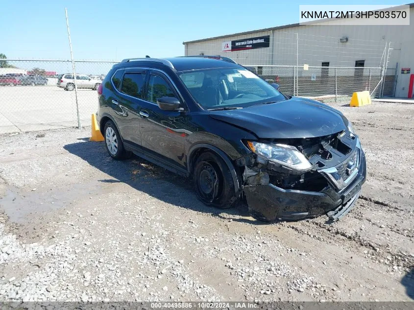 2017 Nissan Rogue S VIN: KNMAT2MT3HP503570 Lot: 40495886