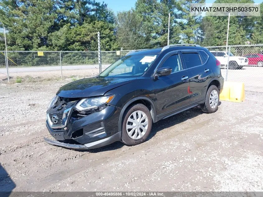 2017 Nissan Rogue S VIN: KNMAT2MT3HP503570 Lot: 40495886