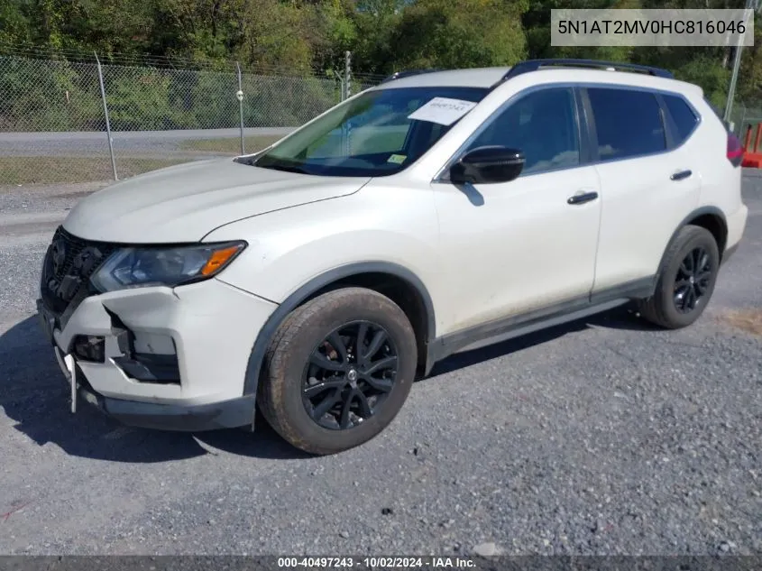 2017 Nissan Rogue Sv VIN: 5N1AT2MV0HC816046 Lot: 40497243