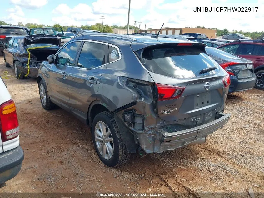 2017 Nissan Rogue Sport Sv VIN: JN1BJ1CP7HW022917 Lot: 40498273