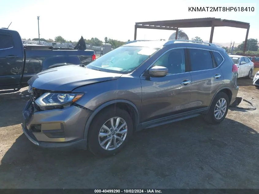 2017 Nissan Rogue Sv VIN: KNMAT2MT8HP618410 Lot: 40499290