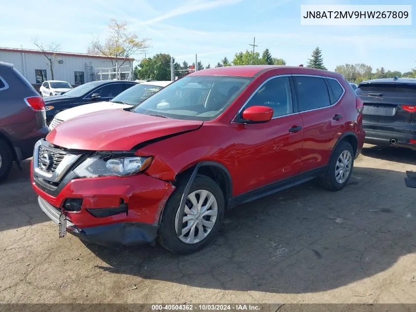 2017 Nissan Rogue S VIN: JN8AT2MV9HW267809 Lot: 40504362