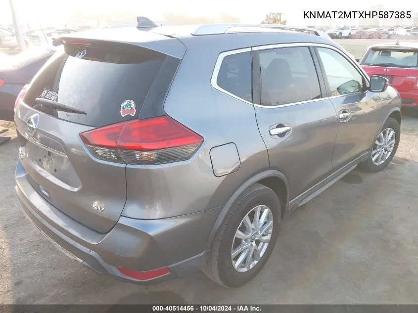 2017 Nissan Rogue Sv VIN: KNMAT2MTXHP587385 Lot: 40514456