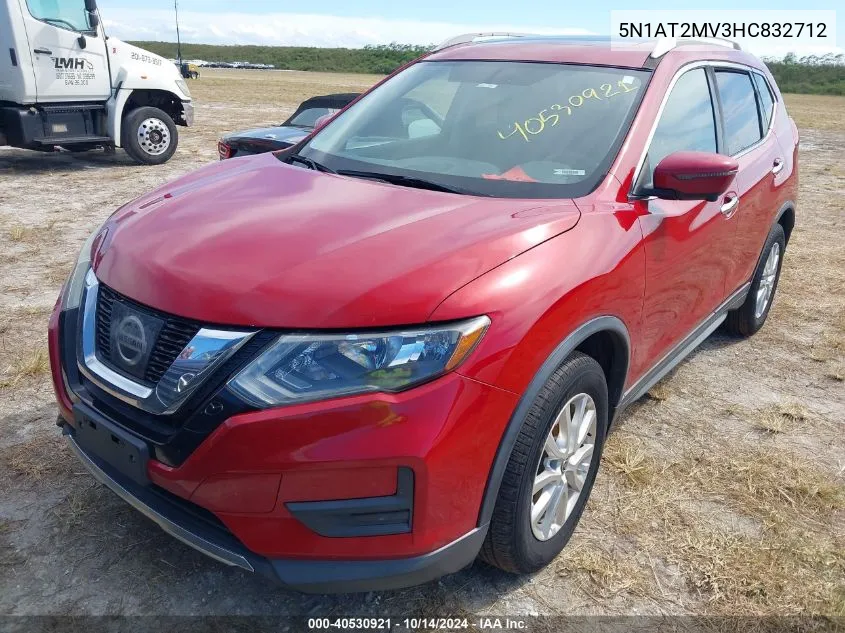 2017 Nissan Rogue Sv VIN: 5N1AT2MV3HC832712 Lot: 40530921