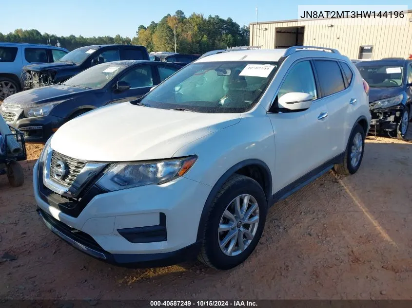 2017 Nissan Rogue Sv VIN: JN8AT2MT3HW144196 Lot: 40587249