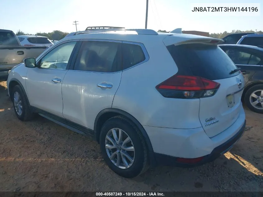 2017 Nissan Rogue Sv VIN: JN8AT2MT3HW144196 Lot: 40587249