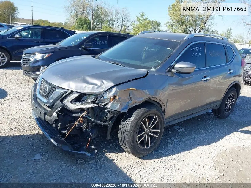 2017 Nissan Rogue Sv VIN: KNMAT2MT9HP617668 Lot: 40620228