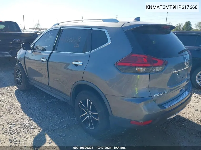 2017 Nissan Rogue Sv VIN: KNMAT2MT9HP617668 Lot: 40620228