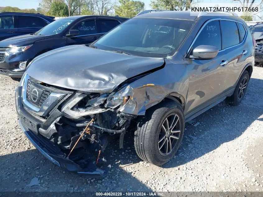 2017 Nissan Rogue Sv VIN: KNMAT2MT9HP617668 Lot: 40620228