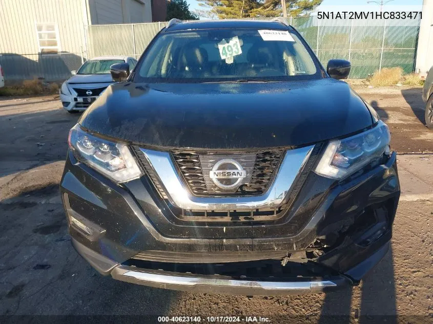 2017 Nissan Rogue Sl VIN: 5N1AT2MV1HC833471 Lot: 40623140