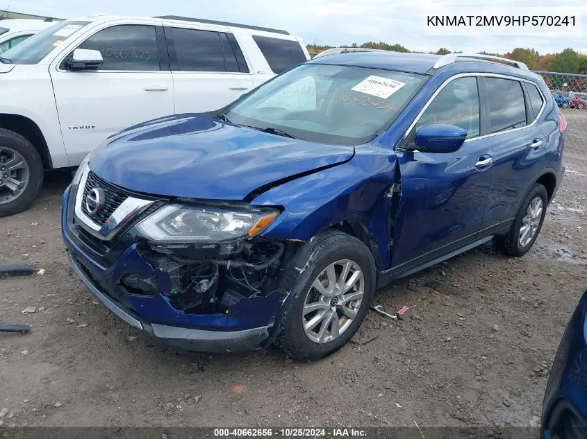 2017 Nissan Rogue Sv VIN: KNMAT2MV9HP570241 Lot: 40662656