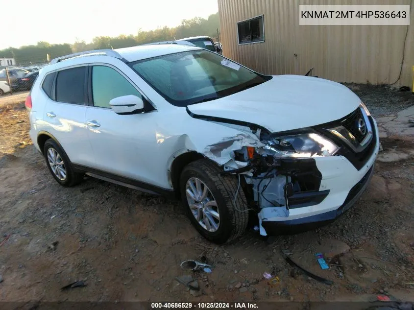 KNMAT2MT4HP536643 2017 Nissan Rogue Sv