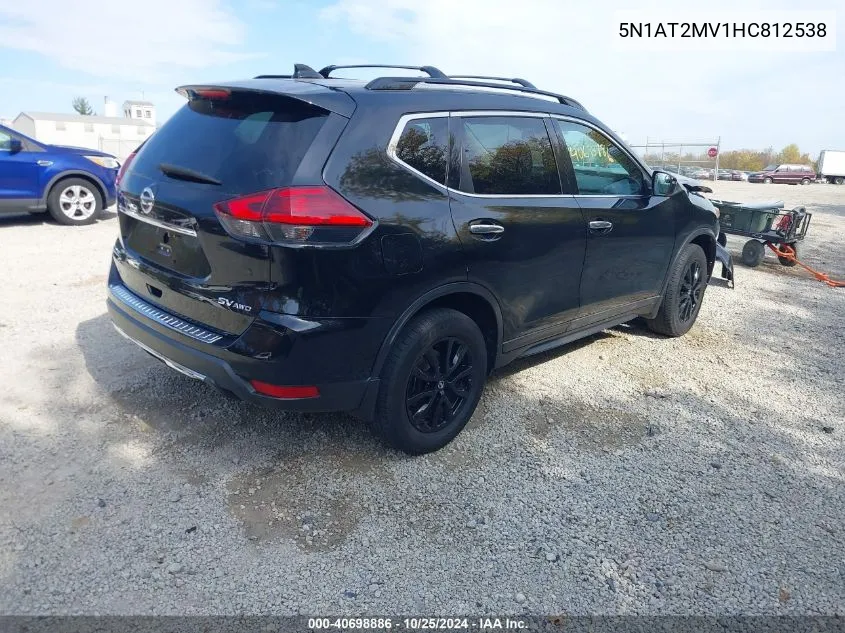 5N1AT2MV1HC812538 2017 Nissan Rogue Sv