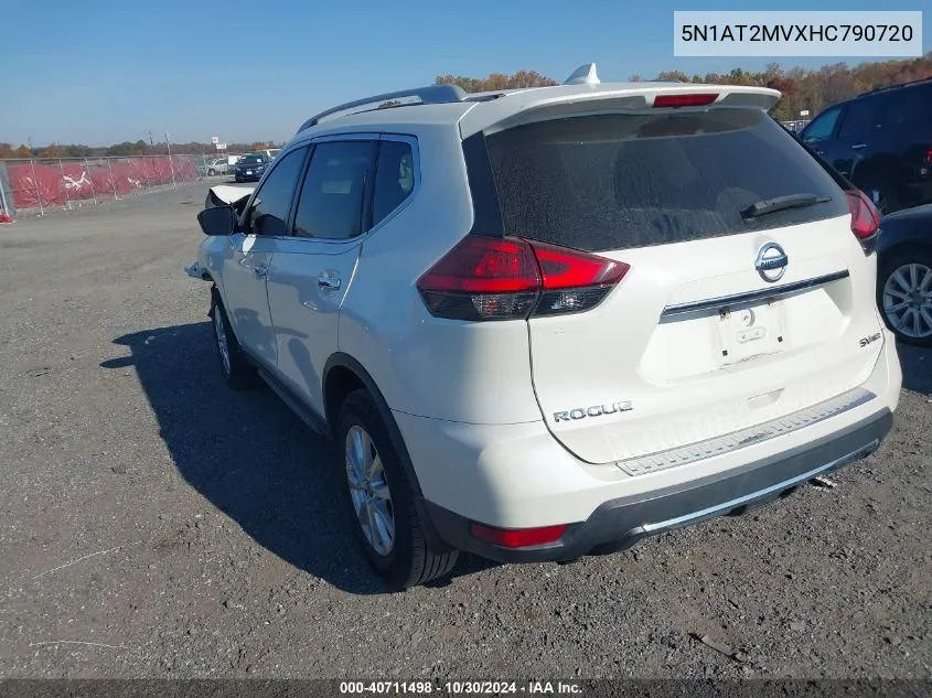 2017 Nissan Rogue Sv VIN: 5N1AT2MVXHC790720 Lot: 40711498