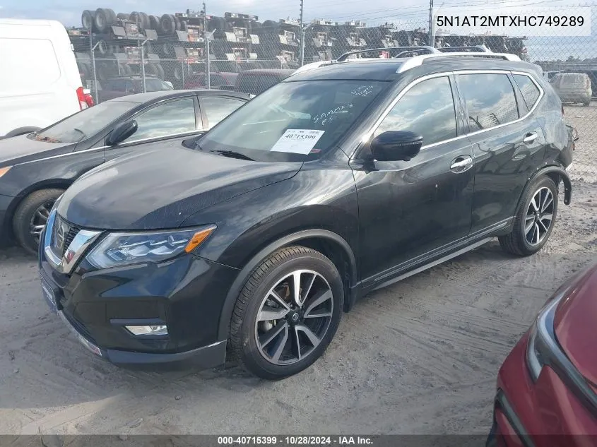 5N1AT2MTXHC749289 2017 Nissan Rogue Sl