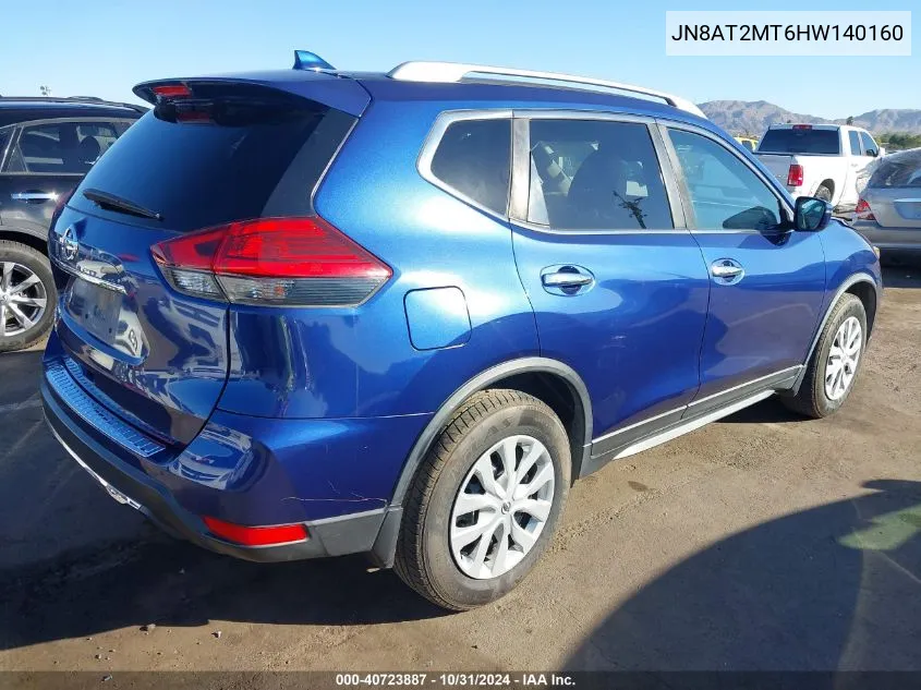 2017 Nissan Rogue S VIN: JN8AT2MT6HW140160 Lot: 40723887