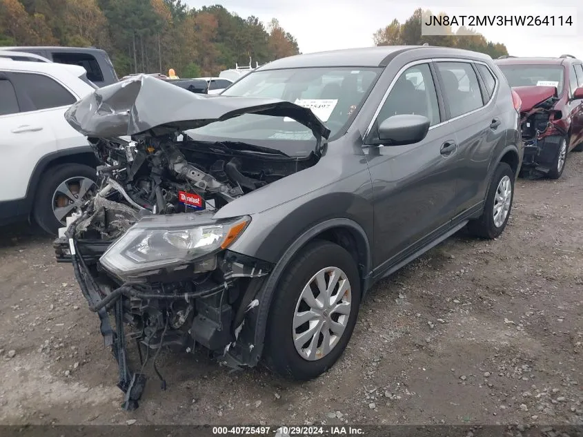 2017 Nissan Rogue S VIN: JN8AT2MV3HW264114 Lot: 40725497