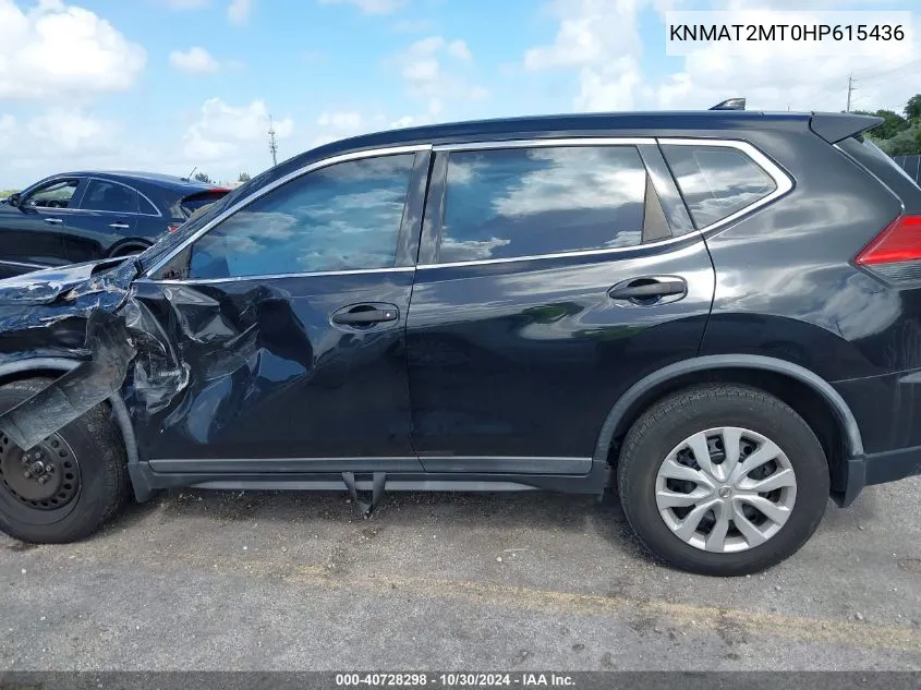 2017 Nissan Rogue S VIN: KNMAT2MT0HP615436 Lot: 40728298