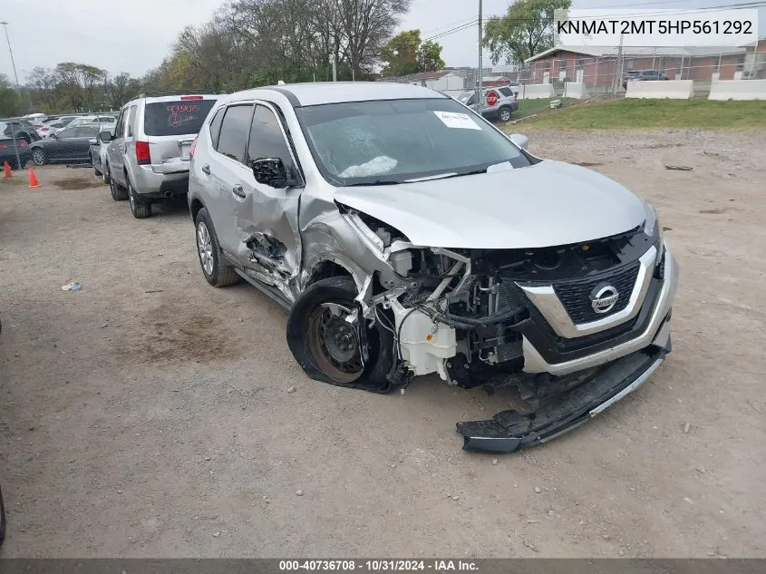 2017 Nissan Rogue S VIN: KNMAT2MT5HP561292 Lot: 40736708