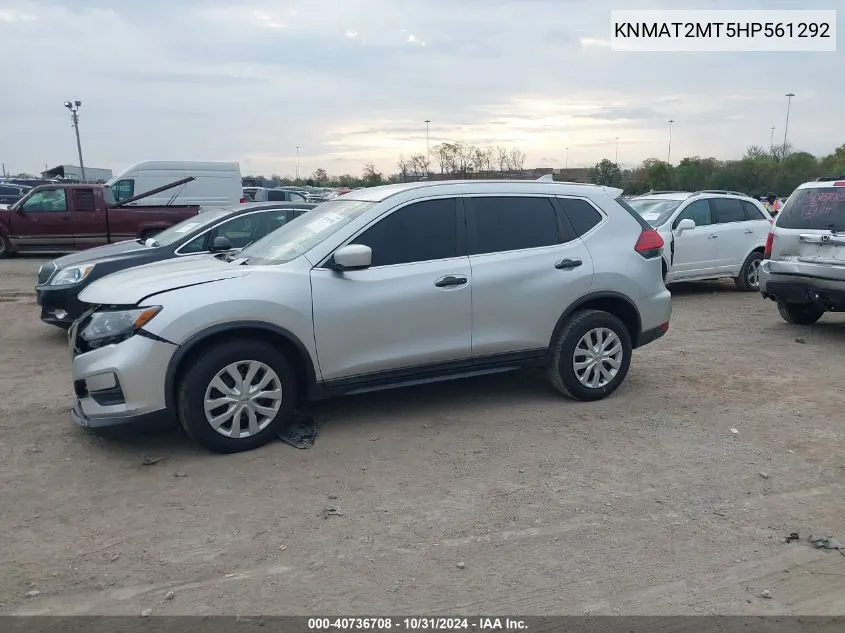 2017 Nissan Rogue S VIN: KNMAT2MT5HP561292 Lot: 40736708