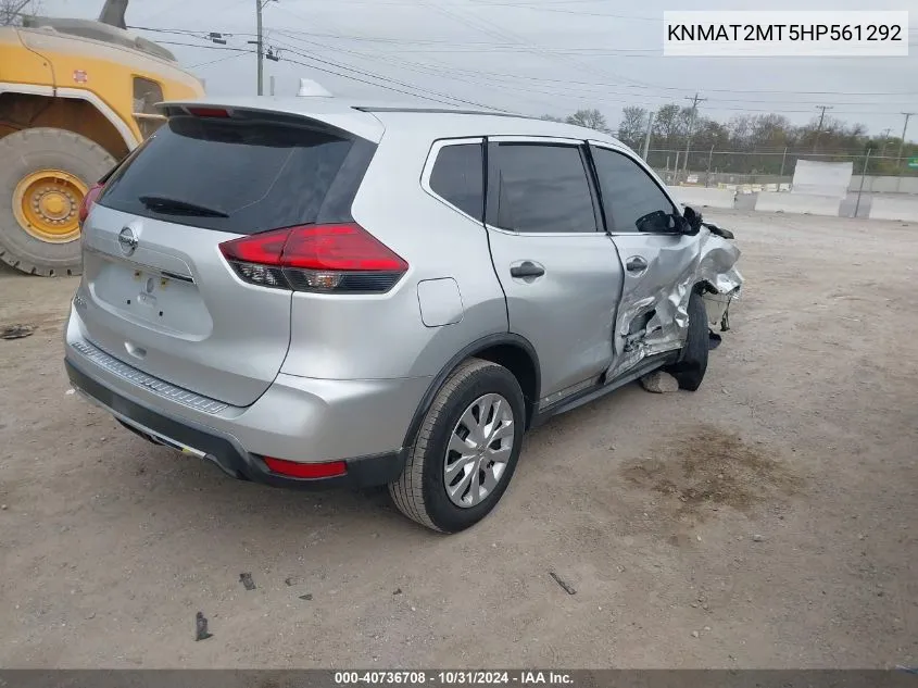 2017 Nissan Rogue S VIN: KNMAT2MT5HP561292 Lot: 40736708