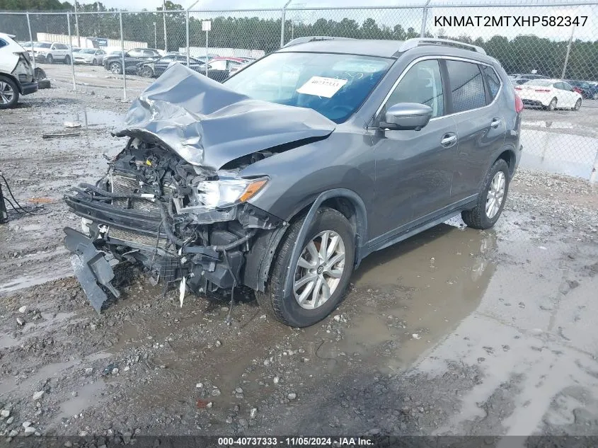 2017 Nissan Rogue Sv VIN: KNMAT2MTXHP582347 Lot: 40737333