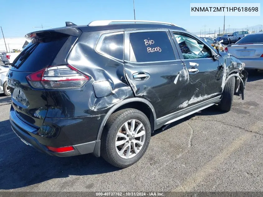 2017 Nissan Rogue Sv VIN: KNMAT2MT1HP618698 Lot: 40737762