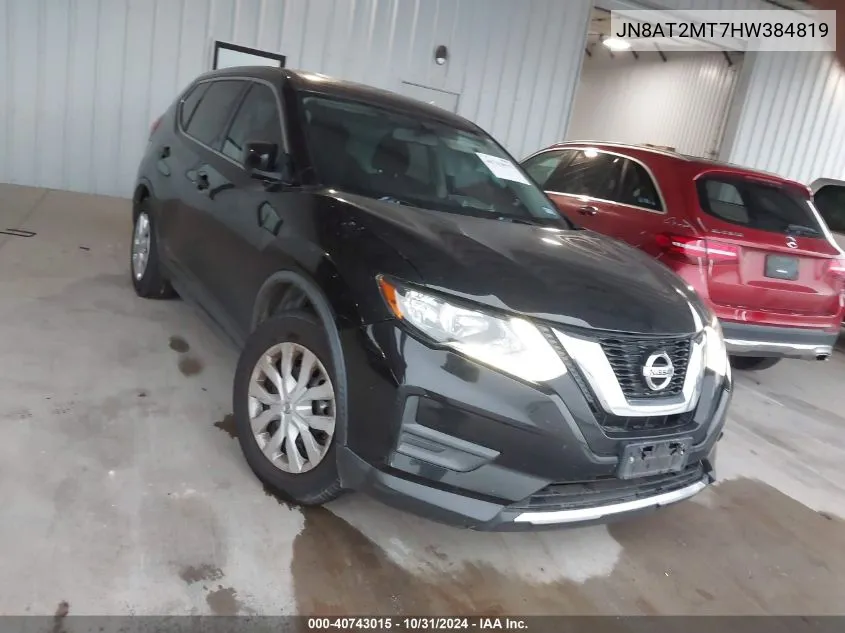 2017 Nissan Rogue S VIN: JN8AT2MT7HW384819 Lot: 40743015