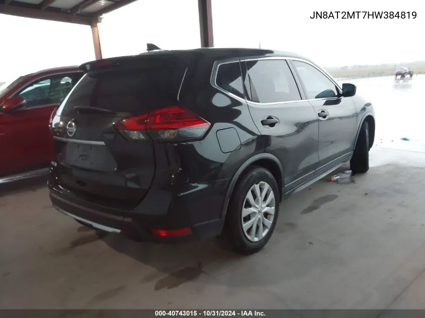 2017 Nissan Rogue S VIN: JN8AT2MT7HW384819 Lot: 40743015