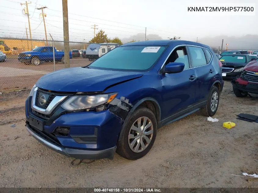 2017 Nissan Rogue S VIN: KNMAT2MV9HP577500 Lot: 40748158