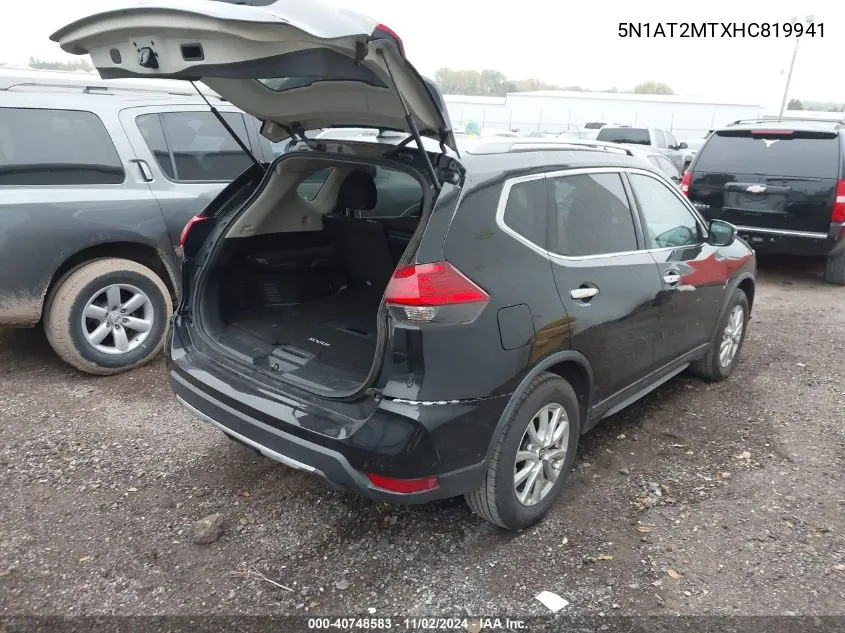 5N1AT2MTXHC819941 2017 Nissan Rogue Sv