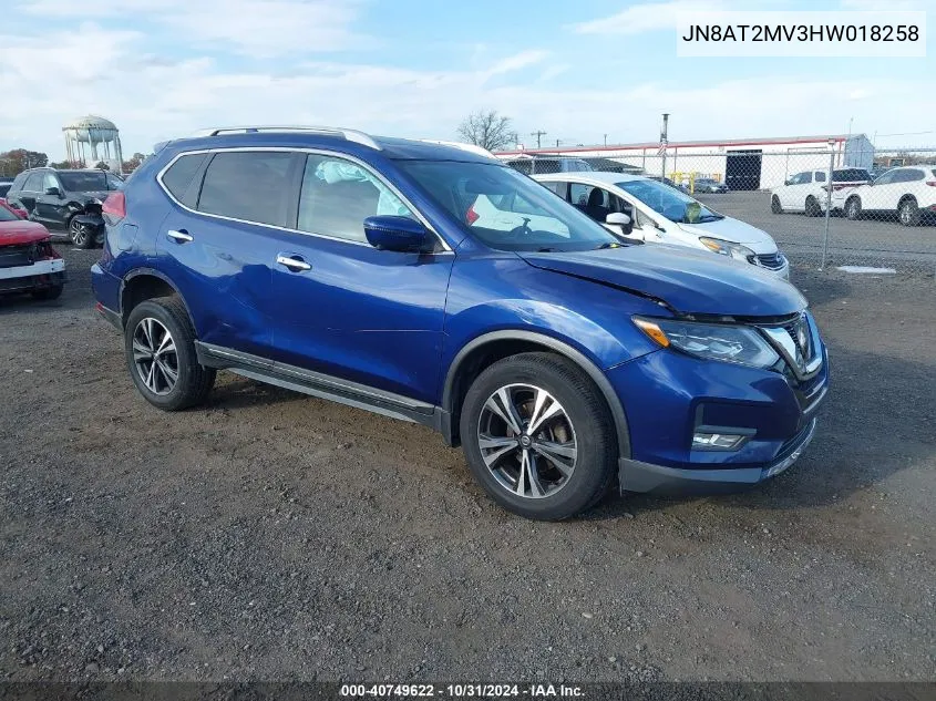 2017 Nissan Rogue Sl VIN: JN8AT2MV3HW018258 Lot: 40749622